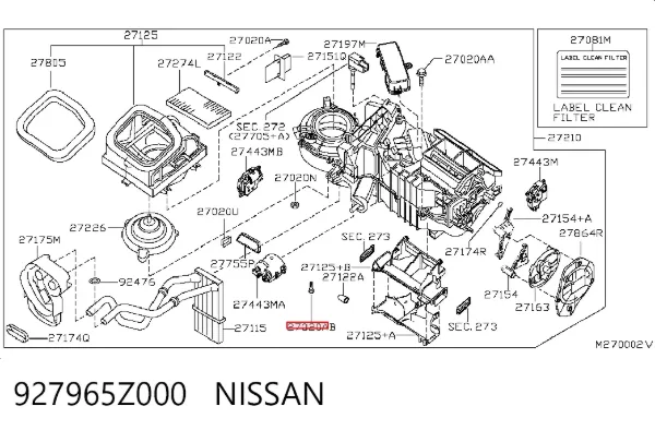  927965Z000 Nissan/Infiniti
