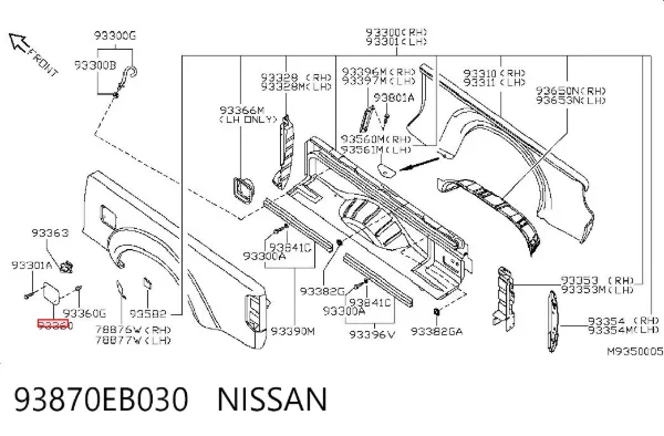 Tapa de la gasolina 93870EB030 Nissan/Infiniti