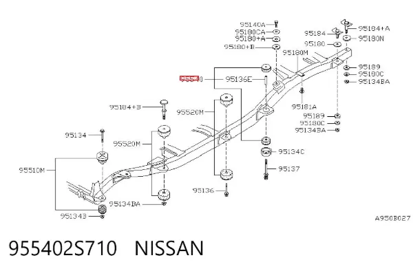 Cojín de bastidor 955402S710 Nissan/Infiniti