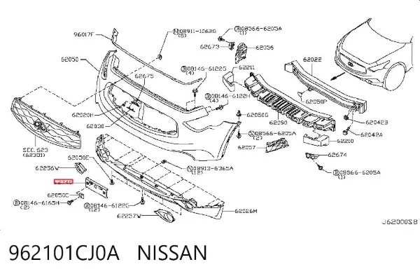  962101CJ0A Nissan/Infiniti