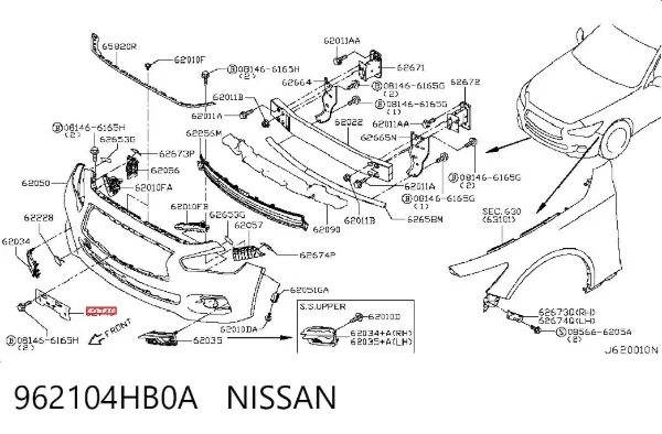  962104HB0A Nissan/Infiniti
