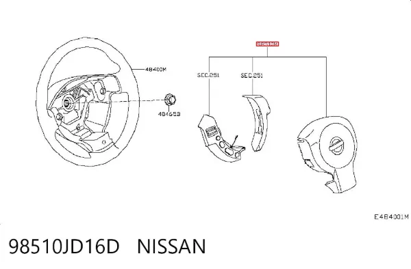 Airbag de volante 98510JD16D Nissan/Infiniti