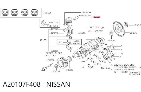  A20107F408 Nissan/Infiniti