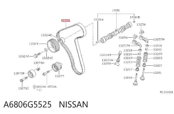 Correa distribución A6806G5525 Nissan/Infiniti