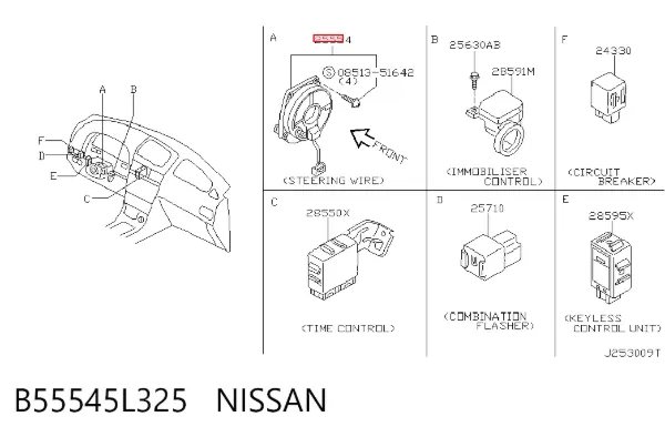 Anillo AIRBAG B55545L325 Nissan/Infiniti