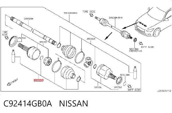  C92414GB0A Nissan/Infiniti