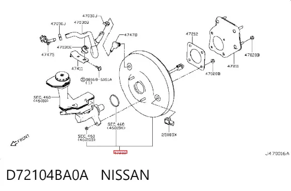 Servofreno D72104BA0A Nissan/Infiniti