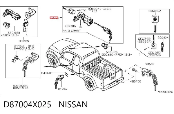  D87004X025 Nissan/Infiniti