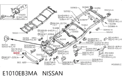 Refuerzo de parachoques delantero NISSAN E1010EB3MA