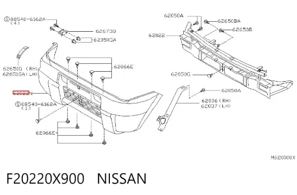 Paragolpes F20220X900 Nissan/Infiniti