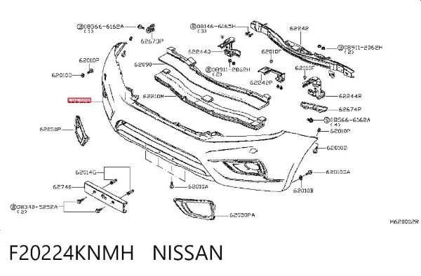 Paragolpes F20224KNMH Nissan/Infiniti