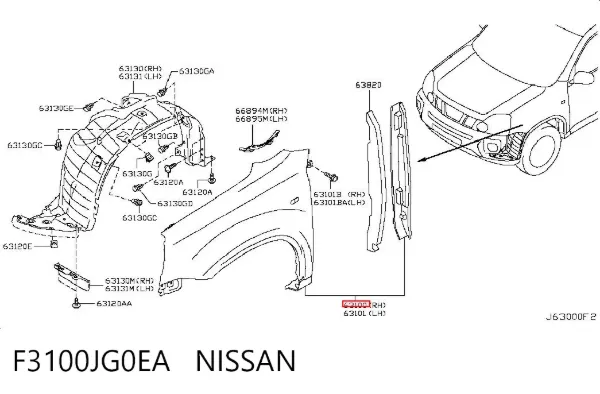 Aleta F3100JG0EA Nissan/Infiniti