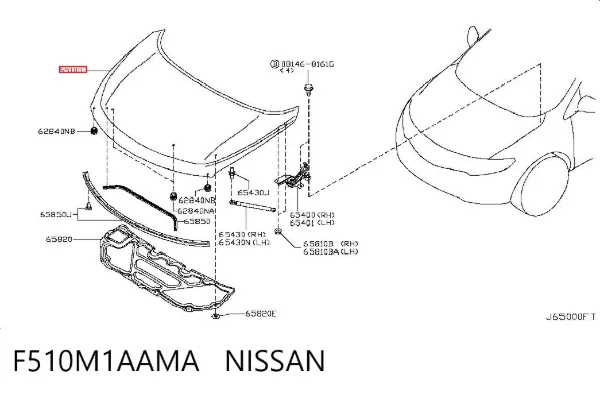 Capó F510M1AAMA Nissan/Infiniti