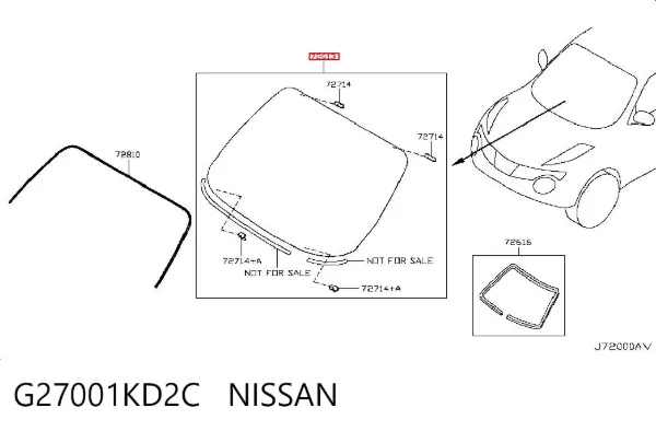 Parabrisas G27001KD2C Nissan/Infiniti