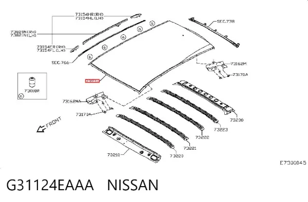 Techo G31124EAAA Nissan/Infiniti