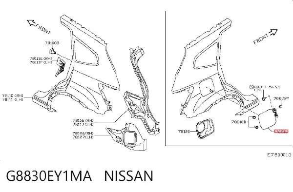 Tapa de la gasolina Nissan Qashqai +2 I