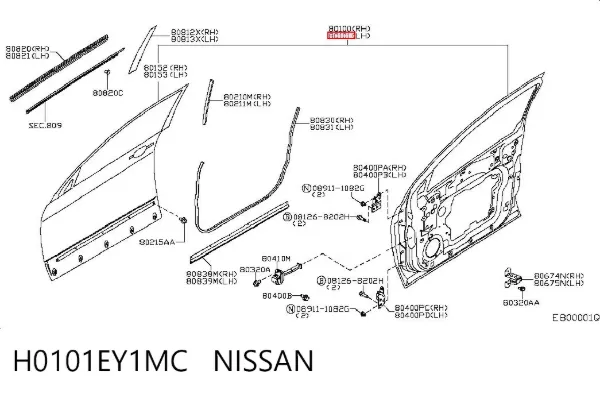 Puerta delantera izquierda Nissan Qashqai +2 I