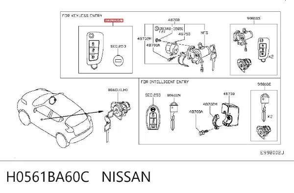 H0561BA60C Nissan/Infiniti