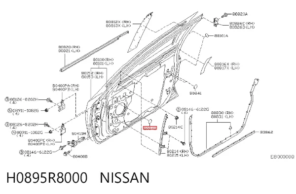  H0895R8000 Nissan/Infiniti