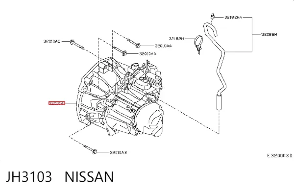Caja de cambios JH3103 Nissan/Infiniti