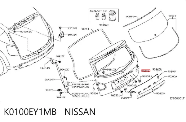 Puerta trasera Nissan Qashqai +2 I