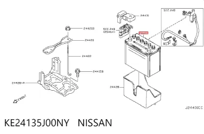 Batería de arranque NISSAN KE24135J00NY
