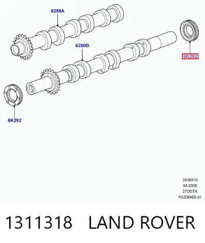 Retén del árbol de levas LAND ROVER 1311318