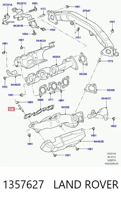 Espárrago del colector de escape LAND ROVER 1357627