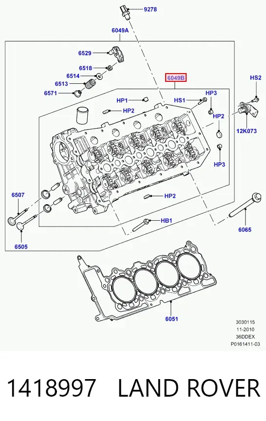Culata izquierda 1418997 Land Rover