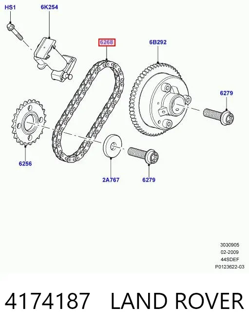 Cadena de distribución 4174187 Land Rover