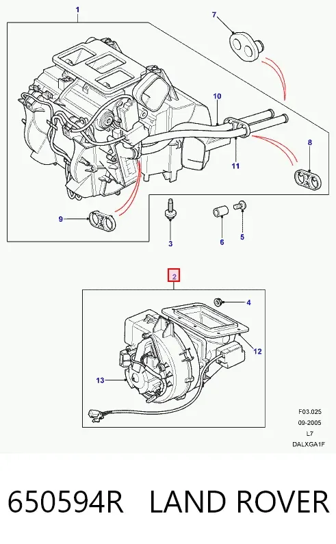 Ventilador habitáculo Land Rover Range Rover II