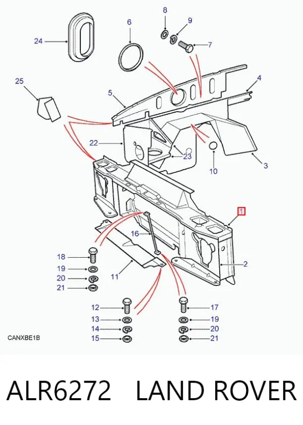 Soporte de radiador Land Rover Discovery II