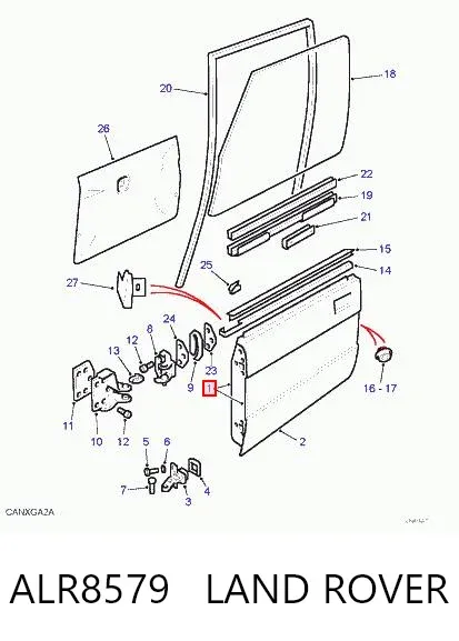 Puerta delantera izquierda ALR8579 Land Rover