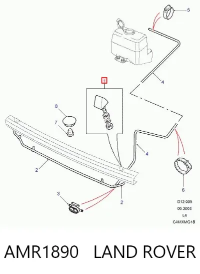 Boquilla del lavador de faros delanteros LAND ROVER AMR1890