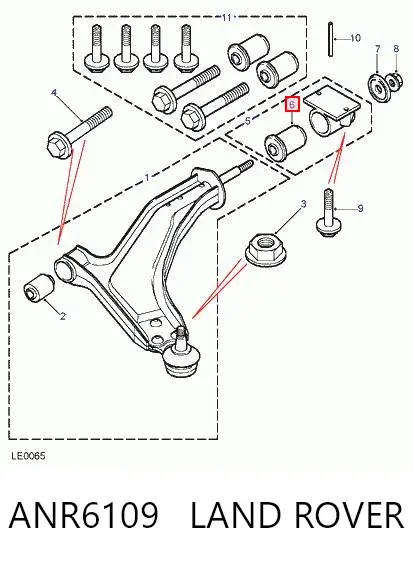 Silentblock del brazo de suspensión ANR6109 Land Rover