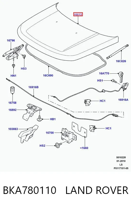 Capó BKA780110 Land Rover