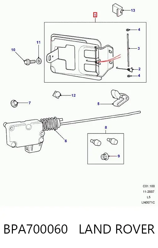 Tapa de la gasolina BPA700060 Land Rover
