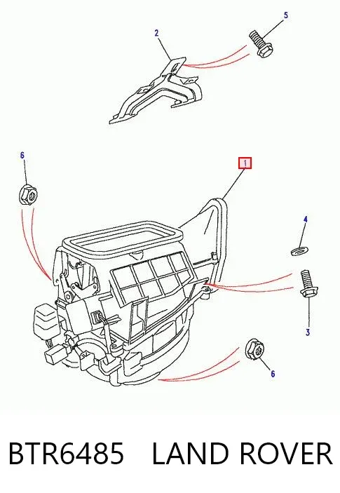 Caja de calefacción completa BTR6485 Land Rover
