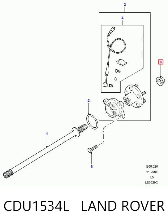 Cojinete de rueda delantero CDU1534L Land Rover