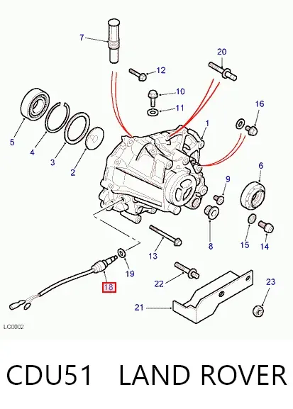 Sensor de marcha atrás CDU51 Land Rover