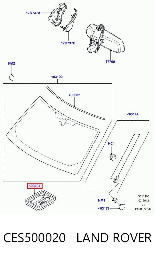 Sellador adhesivo para cristales CES500020 Land Rover