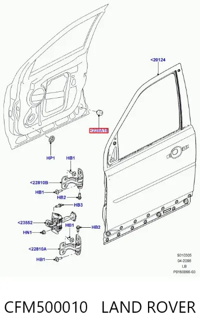 Tope de puerta LAND ROVER CFM500010