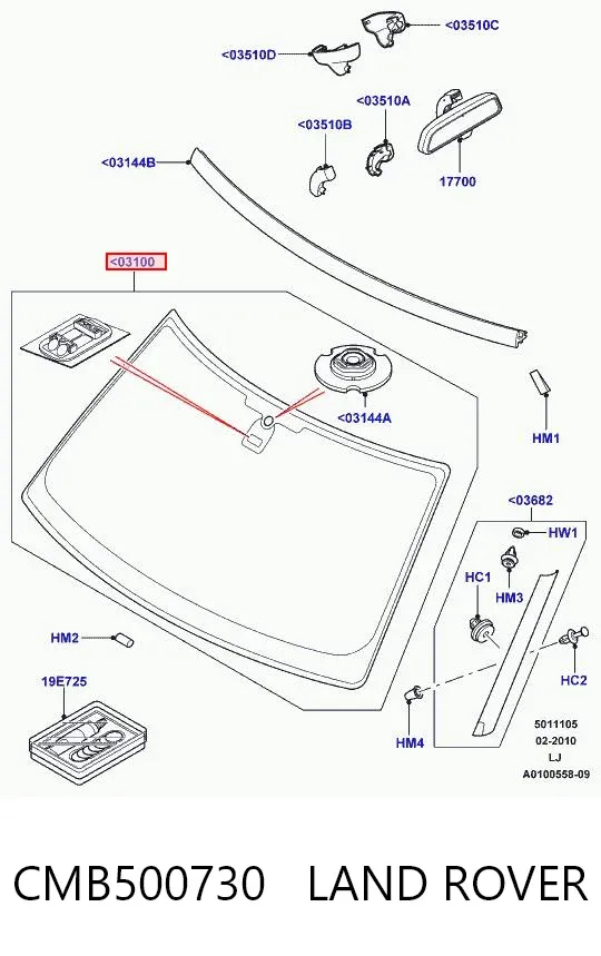 Parabrisas CMB500730 Land Rover