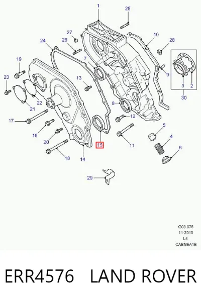 Retén delantero del cigüeñal LAND ROVER ERR4576
