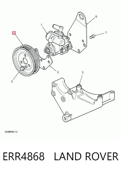 Polea de la bomba de dirección asistida LAND ROVER ERR4868