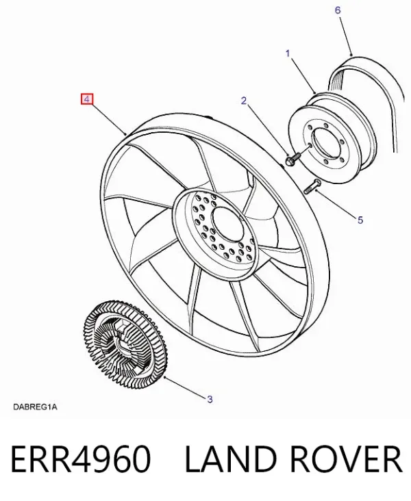Ventilador del radiador ERR4960 Land Rover
