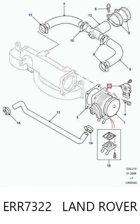 Sensor TPS ERR7322 Land Rover