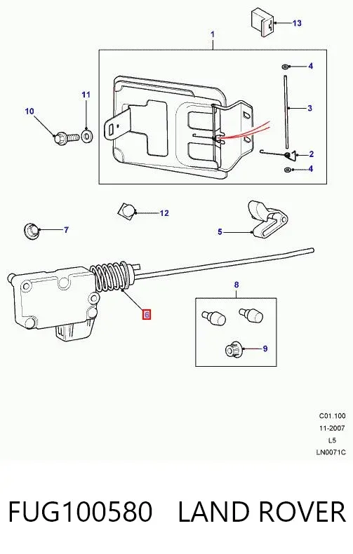 Motor tapa combustible Land Rover Discovery II