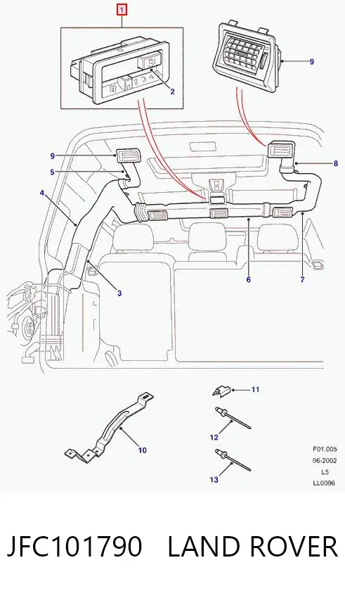 Unidad de control aire acondicionado Land Rover Discovery II