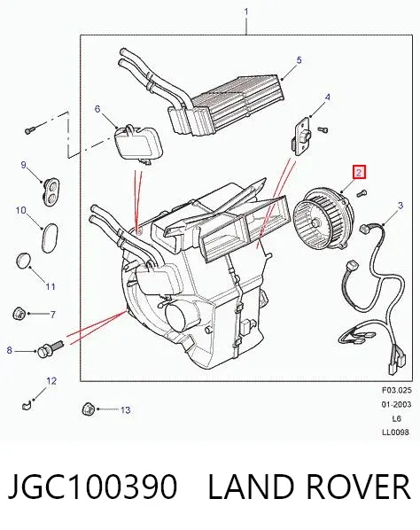 Ventilador habitáculo Land Rover Freelander I